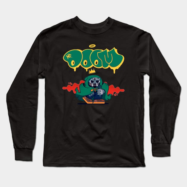 mf Doom in the sky Long Sleeve T-Shirt by PigunnaBilla